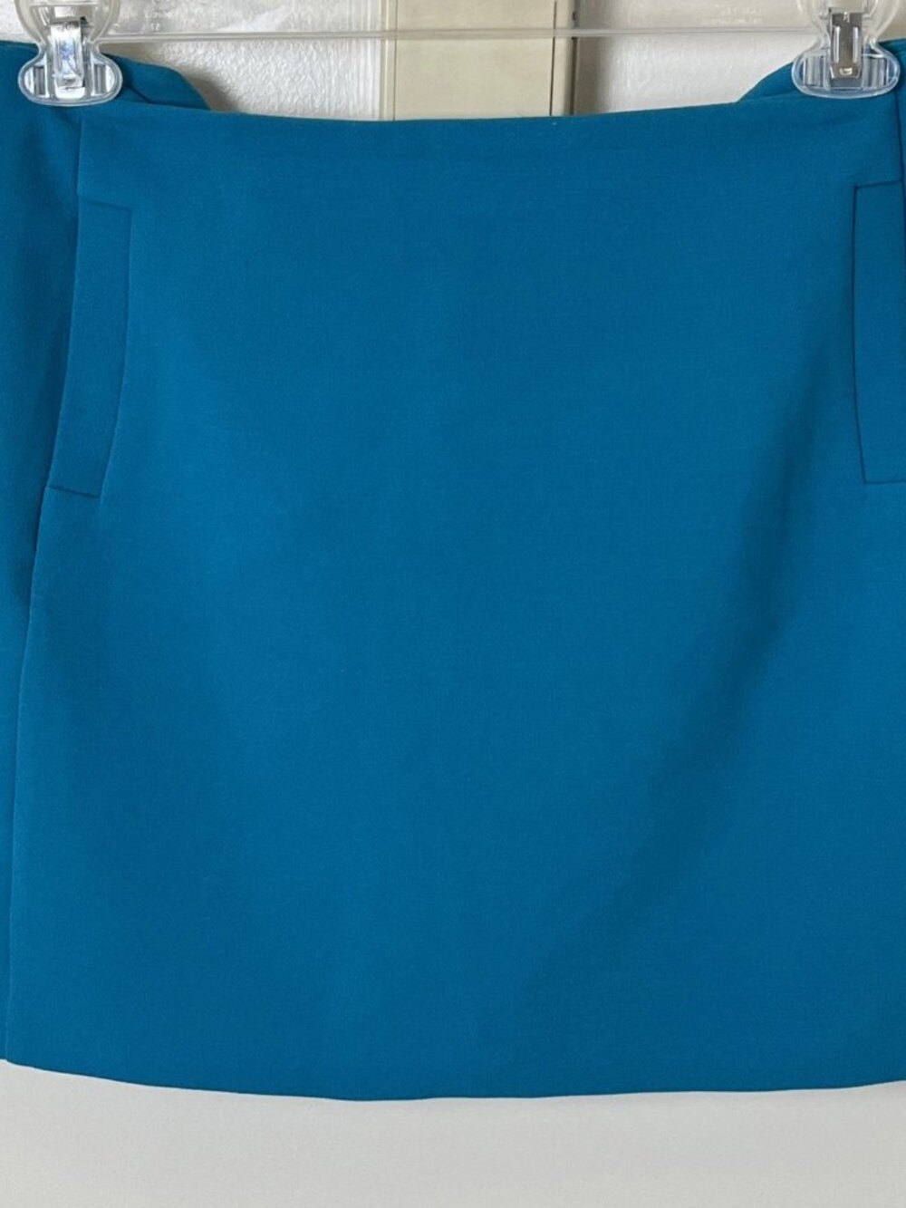 Banana Republic Teal A-Line Skirt 12P Lined Stretch Workwear Pockets